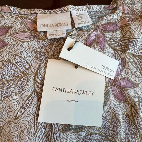 Cynthia Rowley 100% Linen Floral Sleeveless Top - Picture 10 of 12